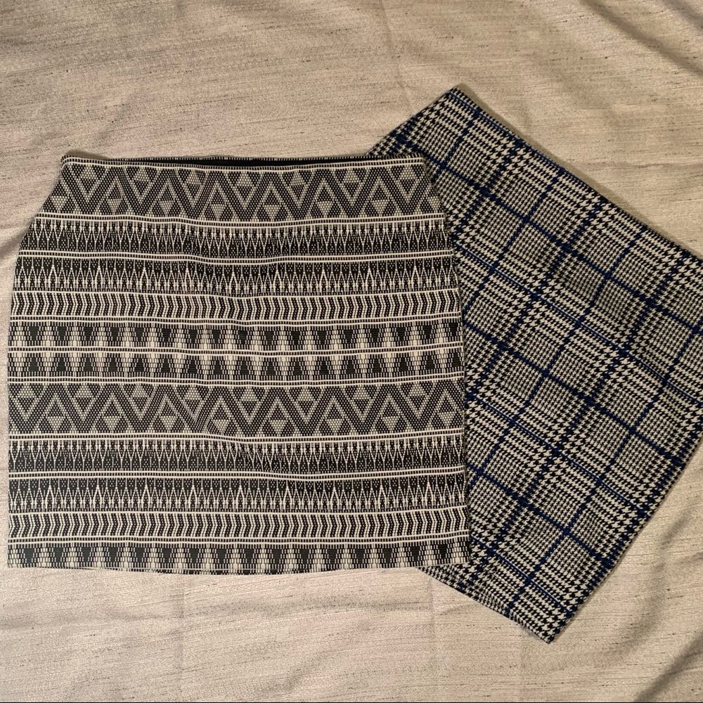Express Pattern Mini Skirts